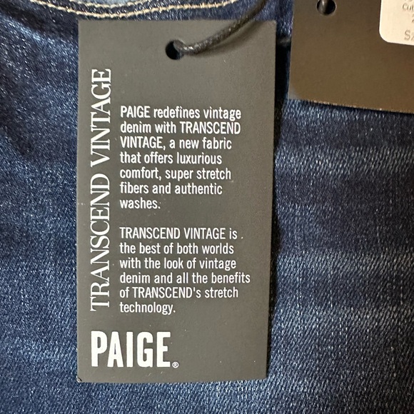 New with Tags PAIGE Blue Verdugo Ankle Mid Rise Ultra Skinny Jeans Ankle Fray - Picture 6 of 10